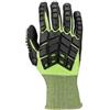 Honeywell Rig Dog Light NBR 233224N - Guanti antitaglio lavorati a maglia con rivestimento in schiuma di nitrile, livello di taglio A4, verde/nero, senza fibre di vetro, taglia 6XS, 2332524N-6 (borsa