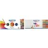 Giotto 237500 Supermina Scatola Di Metallo Da 50 Pezzi, Multicolore & Stilnovo Set Con 50 Matite E 1 Temperamatite, Multicolore