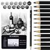Surcotto Set di matite 9 matite con 3 carboncini 1 temperino 1 gomma 2H H