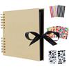 AIOR Album Fotografico 80 Pagine Nere Album Portafoto Spirale Scrapbook Al
