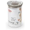 STEFANPLAST Barattolo da Cucina tondo con Tappo ermetico Bianco e Tortora Tosca 1,2 litri