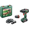Bosch Trapano con percussione a batteria UniversalImpact 18V-60 (2 batterie da 2