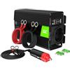 Green Cell 300W/600W 12V 220V/230V Onda Pura Inverter Invertitore di Tensione Fotovoltaicoper Camper Auto Convertitore di Potenza, Trasformatore sinusoidale Pura Porta USB per Batteria Auto