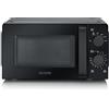 SEVERIN Forno a Microonde, 19 Litri, 700W, 6 Livelli di Potenza, 6 Programmi, Funzione Scongelamento, Timer, Libera Installazione, 44,5x36,0x24,0 cm, Nero/Inox - MW 9180