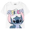 STITCH Maglietta a Maniche Corte per Bambini Bianca - Marca EAN: 8445484508048 - Taglia: 6 Anni
