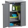 GENSINI MOBILE ARMADIO BASSO RESINA ESTERNO GARAGE TERRAZZO STILE RATTAN GRIGIO 05 2025