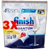 Finish 3 X Finish Tabs Pastiglie Lavastoviglie 18 Pz. Quantum All Limone