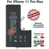BATTERIA COMPATIBILE PER APPLE IPHONE 11 Pro Max CAPACITA' ORIGINALE 3046 mAh