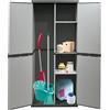 MONGARDI ARMADIO RESINA MOBILE 2 ANTE PORTA SCOPE PORTASCOPE E RIPIANI H.168X68X39,5