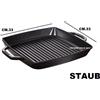 STAUB BISTECCHIERA GRILL 33X33 IN GHISA VETRIFICATA AMERICANA C/M NERA INDUZIONE
