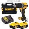 DEWALT DCD805P2T avvitatore a percussione 18v brushless 2 batterie 5ah 13mm 90Nm