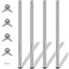 vidaXL Gambe per Tavolo 4 pz Altezza Regolabile Cromate 1100 mm