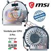 Lenovo Nuova ventola di raffreddamento originale MSI GE62VR GE72VR GP62MVR CPU 3PIN CPU