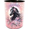goldbuch 82 141 Luna, cestino per la spazzatura cavallo, cestino per la spazzatura Ø 25 cm, altezza 30 cm, contenitore 12 litri, contenitore di carta per bambini, motivo cavalli, pattumiera rosa