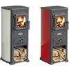 K-Line STUFA A LEGNA 5,3 Kw KARMA ROSSO 40x46xH90 cm