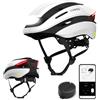 Lumos Ultra Smart Helmet | Casco da bicicletta | Luci LED anteriori e posteriori | Indicatori di direzione | Luci dei freni | Bluetooth collegato | Adulti (MIPS, Verde, M-L)