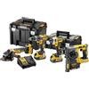 DeWalt KIT TRAPANO AVVITATORE SENZA SPAZZOLE 18V XR 3 BATTERIE 5AH 4 PEZZI DCK422P3T PO