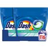 Dash Pods Detersivo Lavatrice In Capsule 116 Lavaggi (58x2) Classico Fresco Rimuove