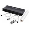 Huslog Macchina Sottovuoto Alimenti 125W, Sigillatrice 6,5 L/min, Saldatura 30 cm, per Cibi Secchi e Umidi, Ideale per Sous-Vide, con 2 Rotoli (3 m x 28 cm), Tubo Accessori e Adattatori, Nero