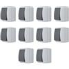 REV AquaForm - Set risparmio di 10 interruttori per ambienti umidi, IP44, a parete, colore: grigio