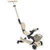 Globber - GO-UP Baby 360 Lights - Monopattino a 3 ruote con seduta e schienale, per bambini dai 15 mesi ai 6 anni, tortora