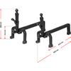 LUNAWAY CAST IRON Alari in Ghisa x Camino | Sostegno legna | Migliora tiraggio cappa + Dimensioni