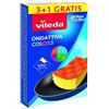 Vileda Colors Ondattiva Milleusi Colors 3+1, Spugna, Multicolore, 13x22x2.6 cm,