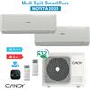 Candy Pura CY2T18 + 2xCY12 Climatizzatore Condizionatore 2025 Dual Split 2x12000