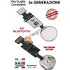 TASTO HOME PER IPHONE 7 - 8 BIANCO UNIVERSALE TERZA GENERAZIONE FLEX FLAT