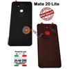 BACK COVER VETRO POSTERIORE NERO PER HUAWEI MATE 20 LITE SNE-LX1