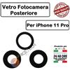 Kit di Vetrini Fotocamera per iPhone 11 Pro - nero