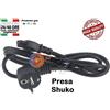 CAVO POWER CORD ALIMENTAZIONE NOTEBOOK PRESA SHUKO TRIPOLARE 3 POLI 1,2mt