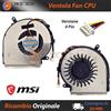 MSI Ventola Fan CPU MSI GE62VR GE72VR GP62M MS-16J9 MS-1799 (Versione 4 PIN)