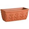 Vaso Terracotta Giardino Decorato Arredamento Cassetta Roma 32cm