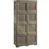 TONTARELLI ARMADIO IN RESINA 2 ANTE RATTAN FINIT. LEGNO MARRONE,PORTASCOPE,ESTERNO H164