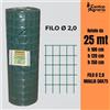 Rete per recinzione elettrosaldata plastificata 50 x 75 h 100 120 150 filo 2 mm