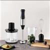 Bonsenkitchen Frullatore Immersione 1000W 5 Velocità Acciaio Inox Tritatutto Frusta Misurino