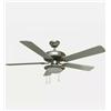 Vinco Ventilatore da soffitto 132cm 5 pale con luce, 65W, 3 velocità