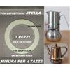 STELLA 3 PEZZI GUARNIZIONE 4 TAZZE PER CAFFETTIERA STELLA GUARNIZIONI DM.6,5 1 2024