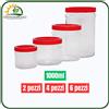 Ortes VASO IN VETRO ORTES PER ALIMENTI CON TAPPO A VITE INCLUSO DIVERSE GRANDEZZE
