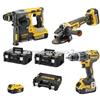 DEWALT DCK353P4T-IT kit 18v dch273p2t dcd796p2 dcg405nt 4 batterie 5ah 3 tstak