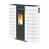 KING STUFA PELLET KING SLIM CANALIZZATA BIANCA KW 10 CON TELECOMANDO