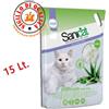 SANICAT 15 Lt LETTIERA AL SILICIO SILICE PER GATTI SABBIA ASSORBENTE SANICAT ALOE 1PZ