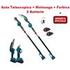 Mulinsen Kit Potatura Mini Motosega 6" + Forbice Cesoia a Batteria con Asta Telescopica