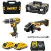 DEWALT DCK2153D2T kit 18v avvitatore dcd796d2 smerigliatrice dcg405nt 2x2ah 2...