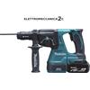 MAKITA DHR243RTJ1 tassellatore 18v 1x5ah brushless 24mm 2mandrini valigetta M...