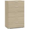 Cucina kit Cassettiera in Legno 5 Cassetti Mobile Base Cucina Bagno Camera 45x38x101