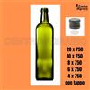 Bottiglie in vetro vuote per olio extravergine con tappi bottiglia tappo 1 litro