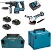 MAKITA DLX2256TJ1 kit 18V dhr243rtj dga513zj 3 batterie 5ah 2 valigette makpac