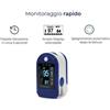 Saturimetro portatile Pulsossimetro da dito Misuratore ossigeno Ossimetro